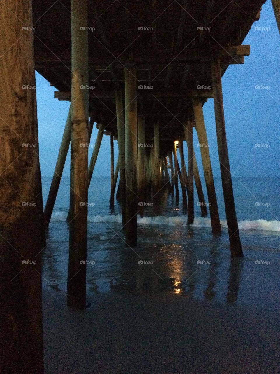Under the fishing pier