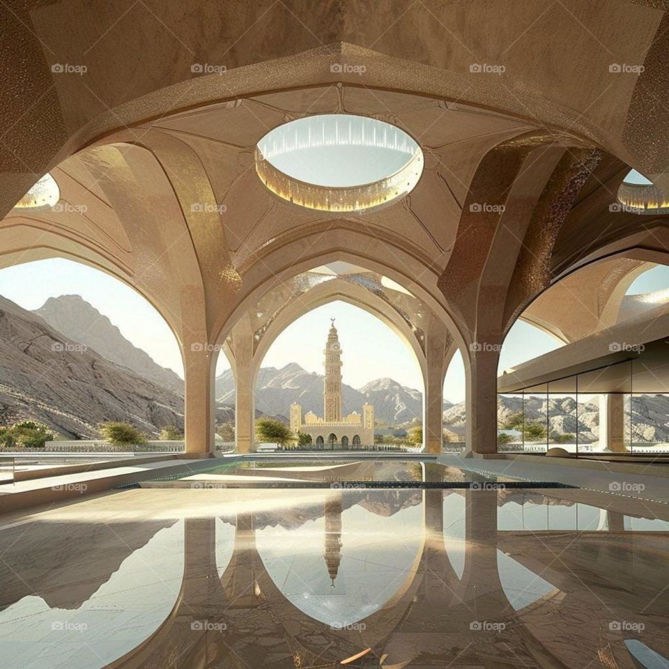Beautiful architectural decoration in the Sultanate of Oman