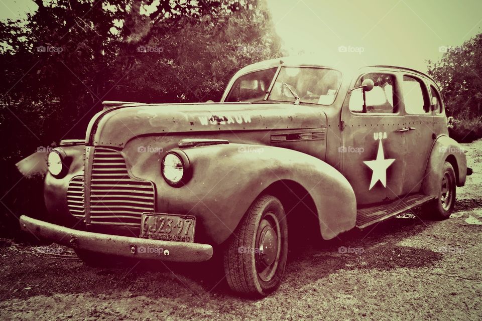 WWII Wheels. A 1940 sedan used by the US Army 