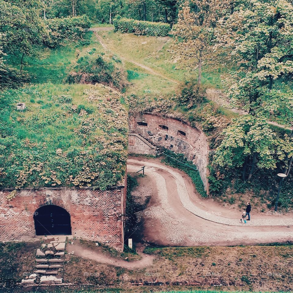 Fortress in Gdansk from above