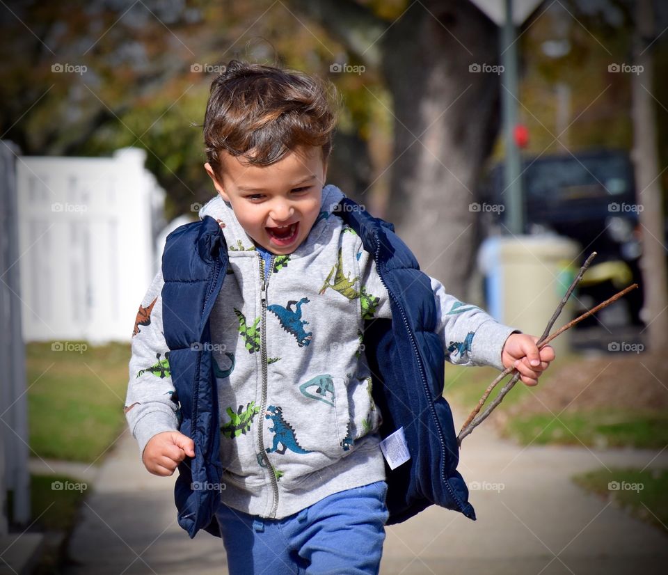 Boy running