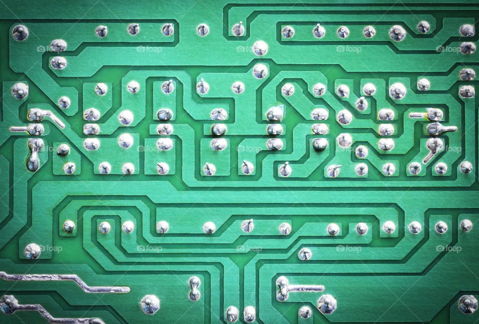 Electronic green circuit board. Pattern of electronic green circuit board