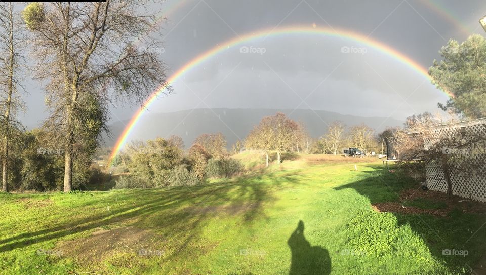 Lovely bright rainbow after grandpas funeral.