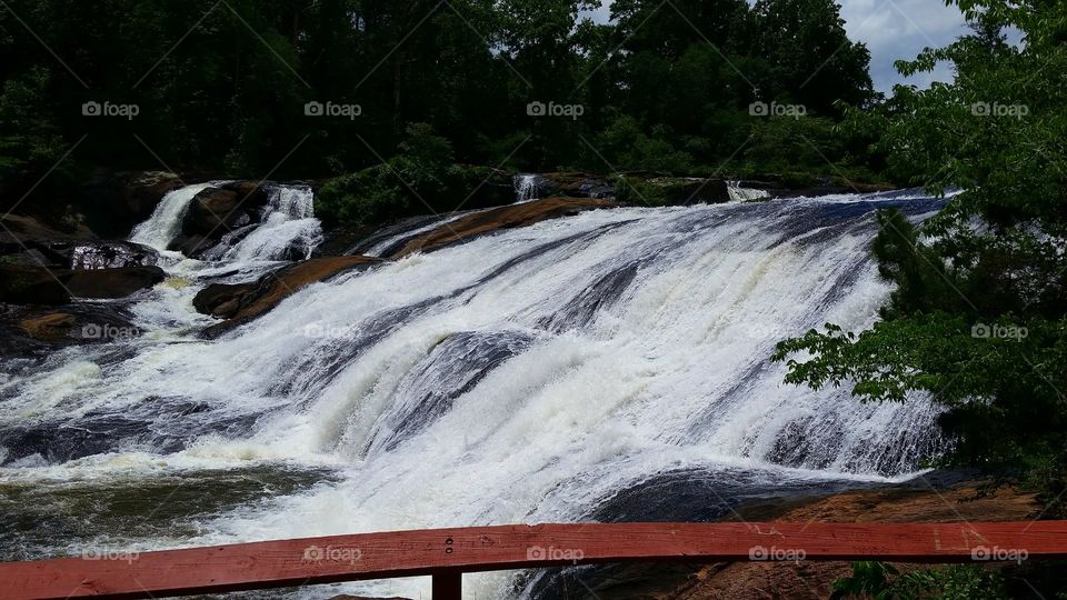 Large waterfall in High falls state park in Georgia