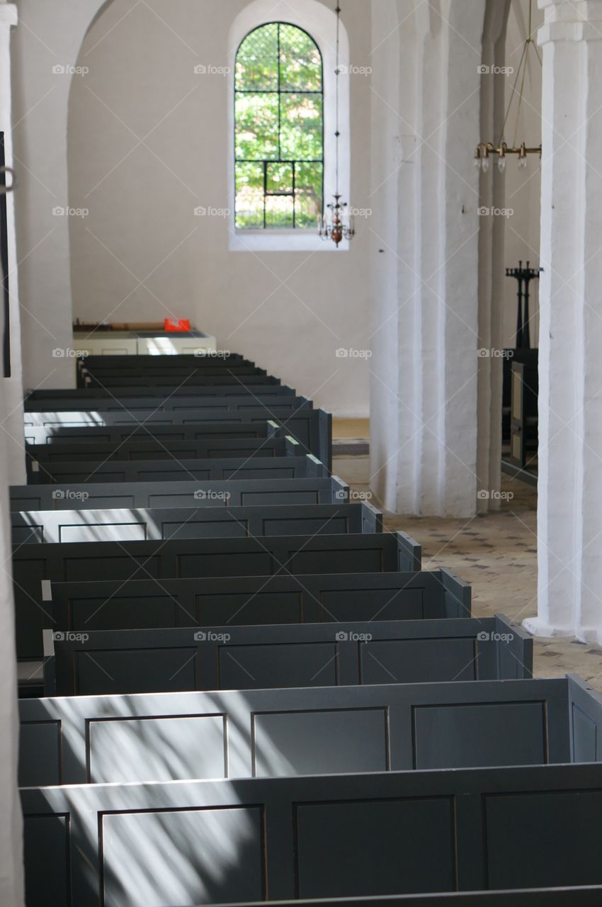 Benches in church 