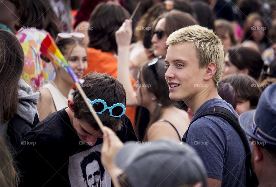 Colorful crowd