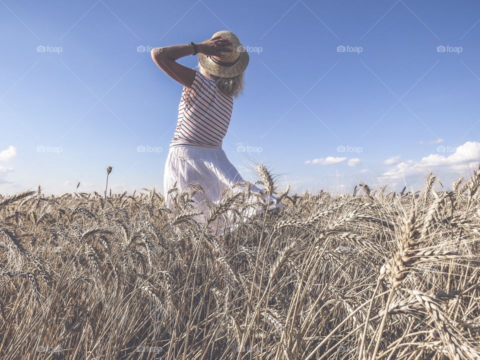 girl in a wheat field