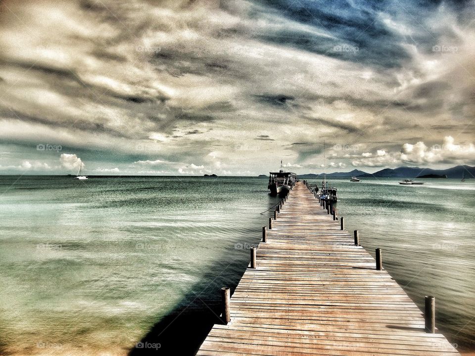 Board Walk on Calm Seas