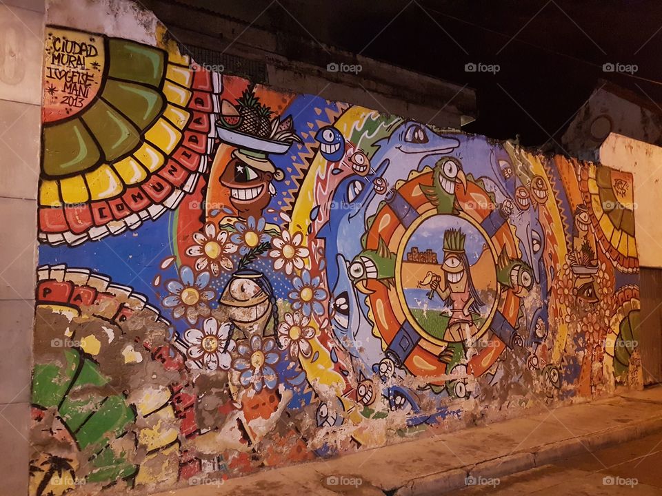 Graffiti in Cartagena, Colombia