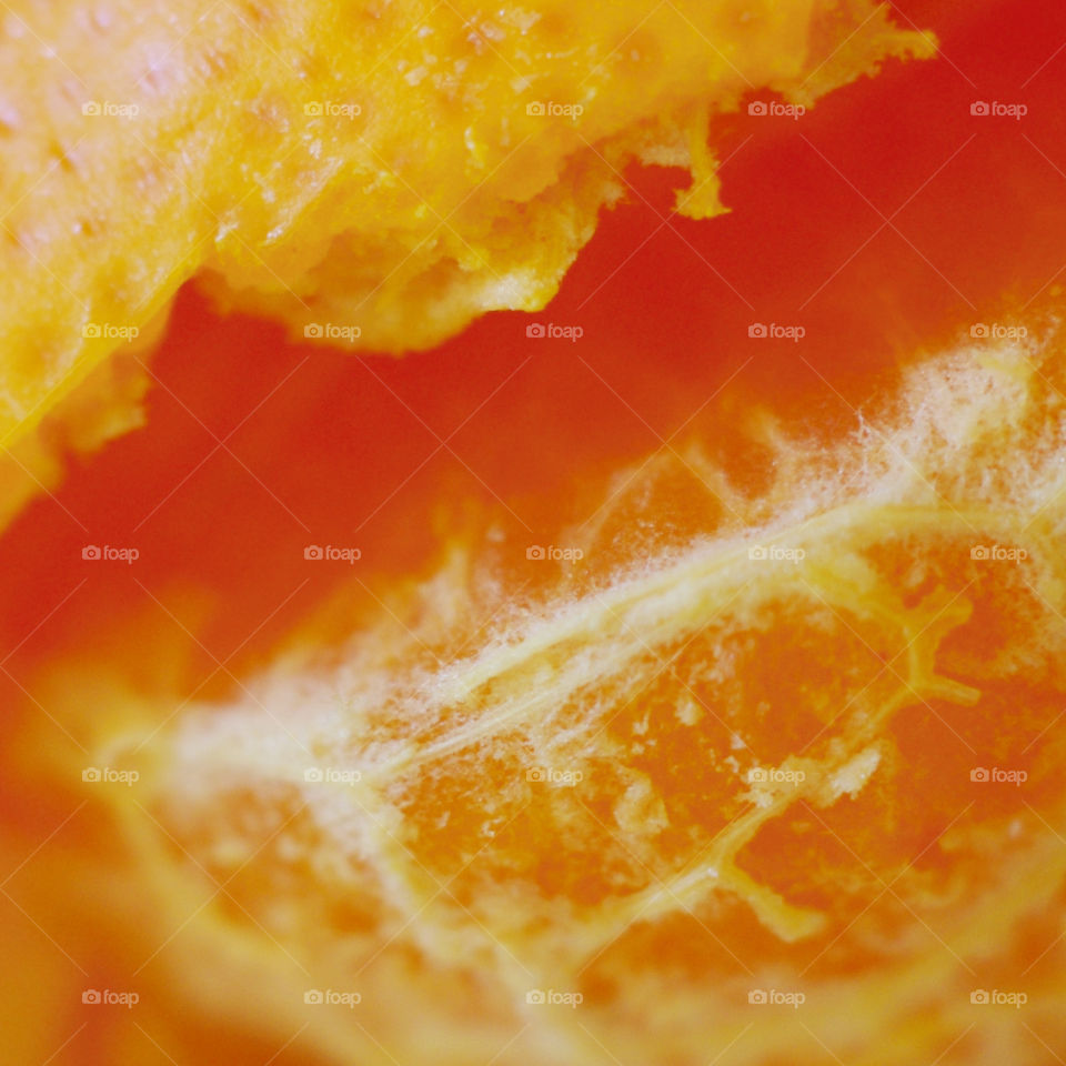 Orange peel macro photography