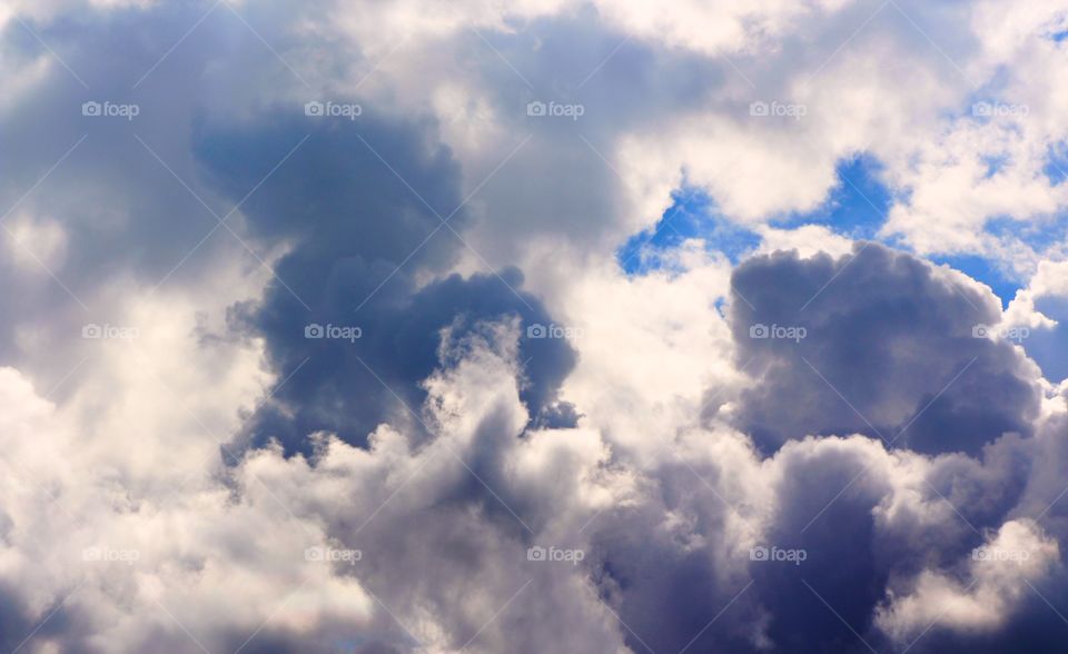 Rolling storm clouds