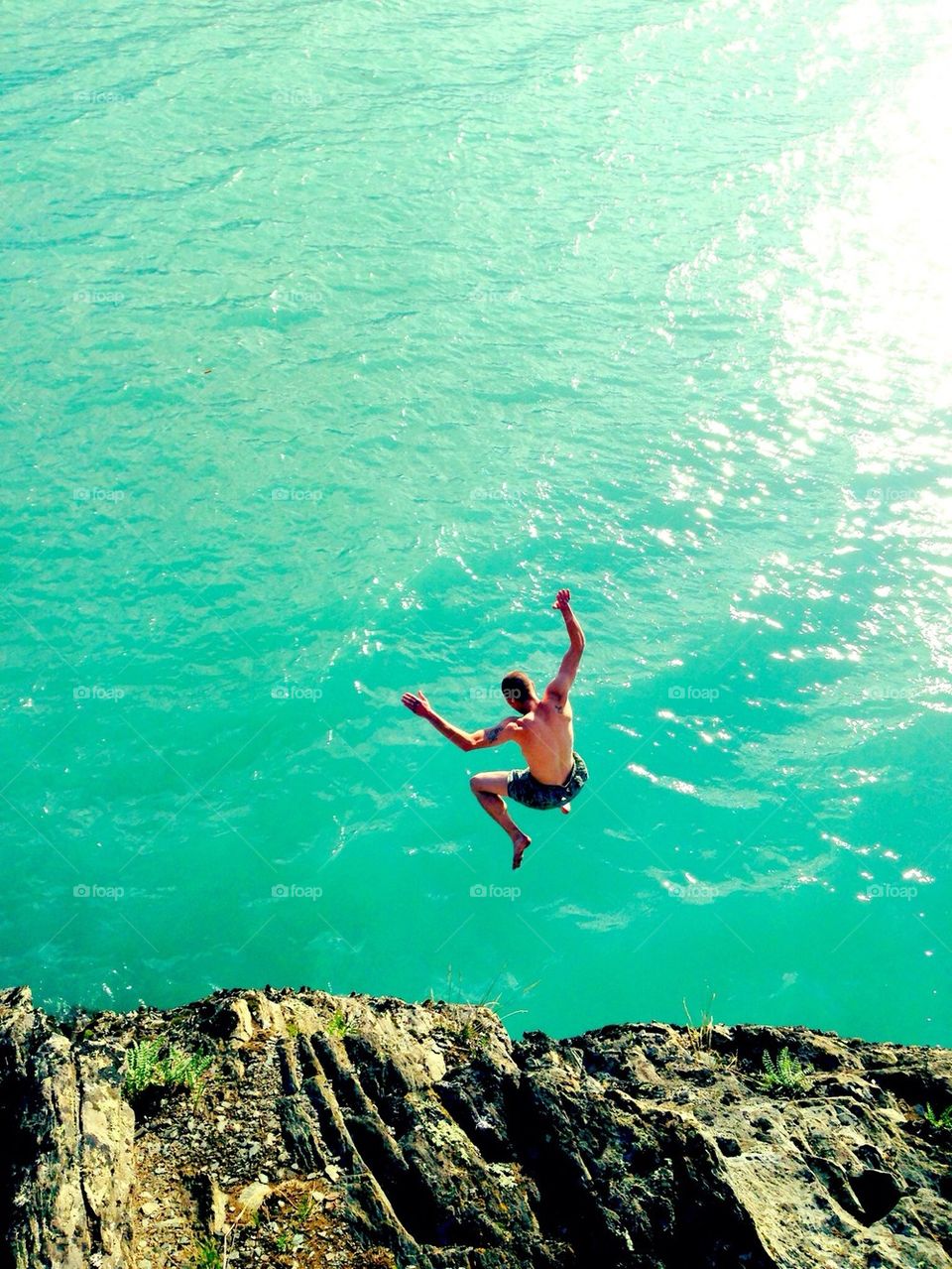 Cliff jumping