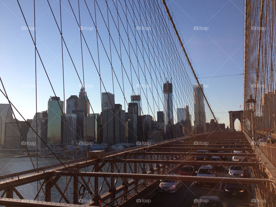 new york usa cars bridge traffic by Glorialeicesterfan