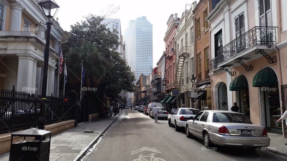 Street / bike path in New Orleans' French District