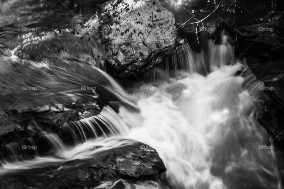 Watefall cascade b&w