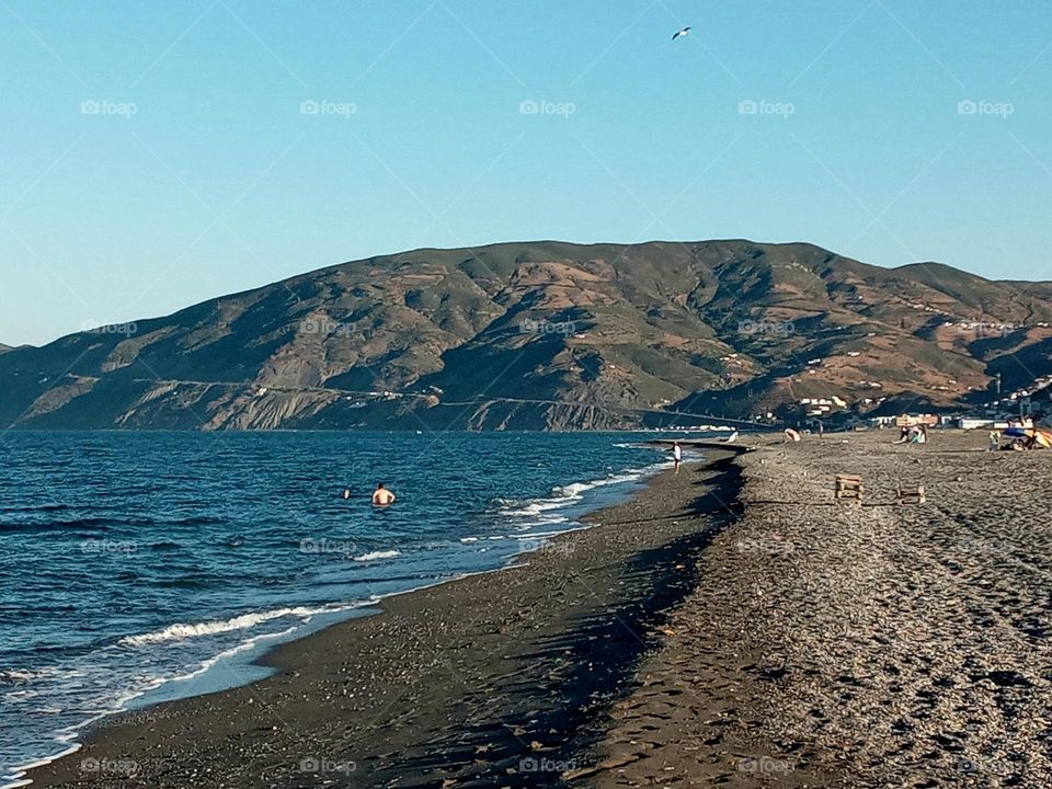 beautiful view of ouad laou beach in north of morocco