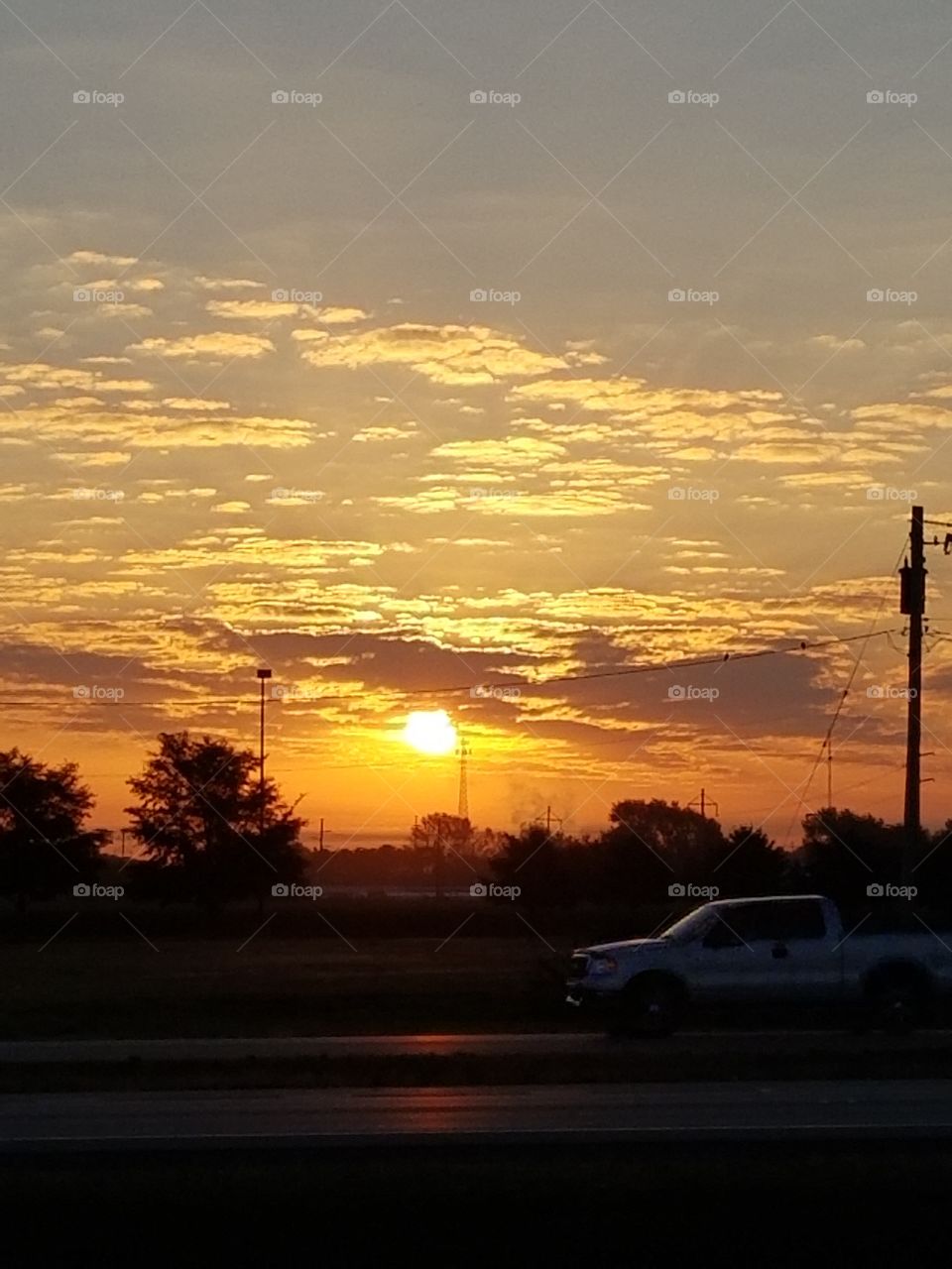 Beautiful warm sunset