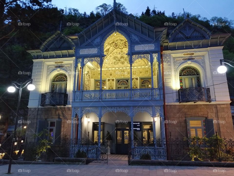 Traditional Georgian house in Borjomi