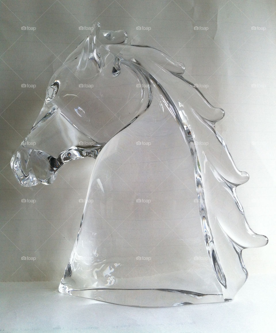 white glass clear horse by poorguy2