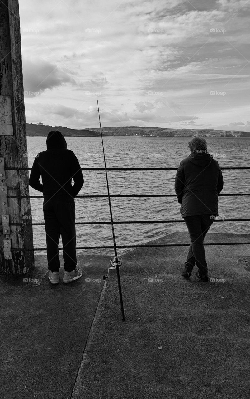 fishing on a cold day