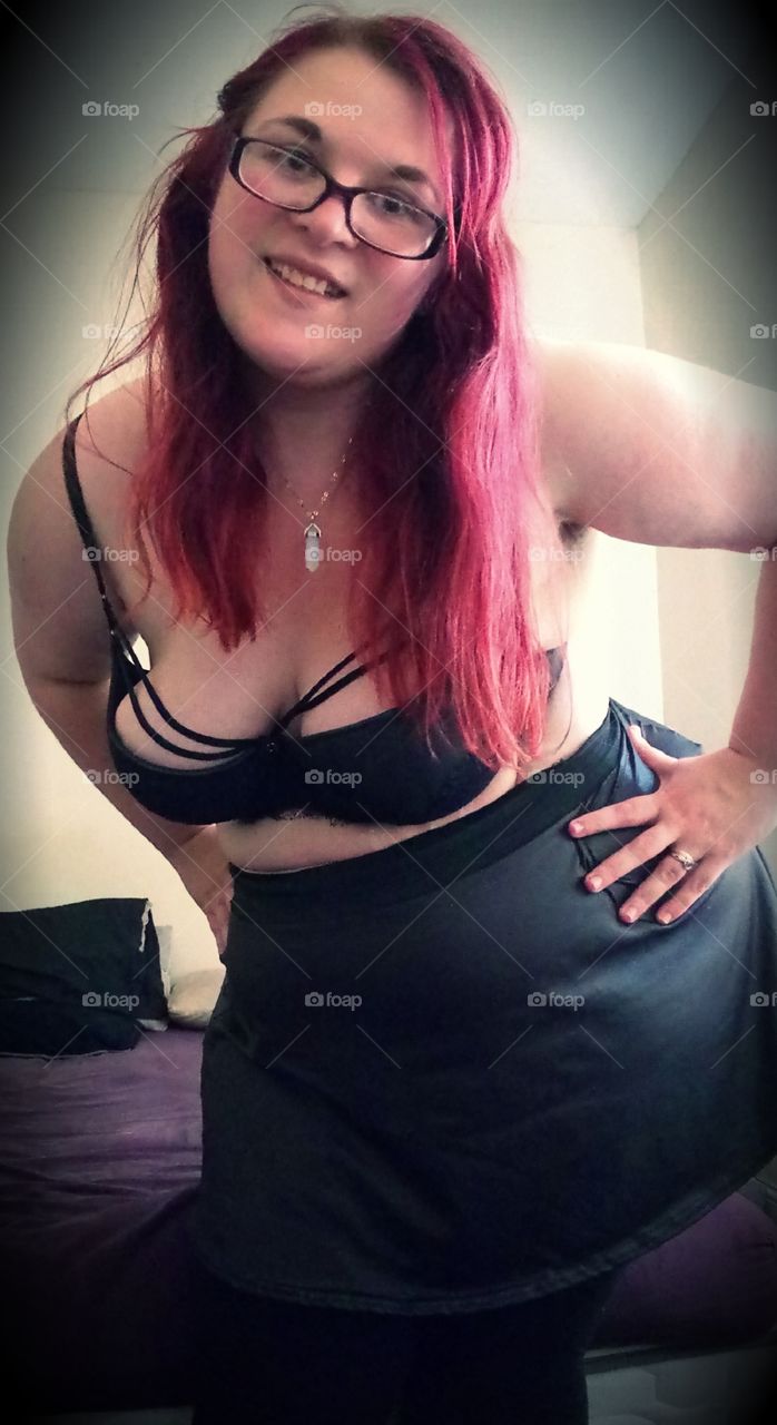 My favourite pvc wet look skirt and bra