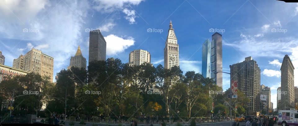 Different architecture styles on one square