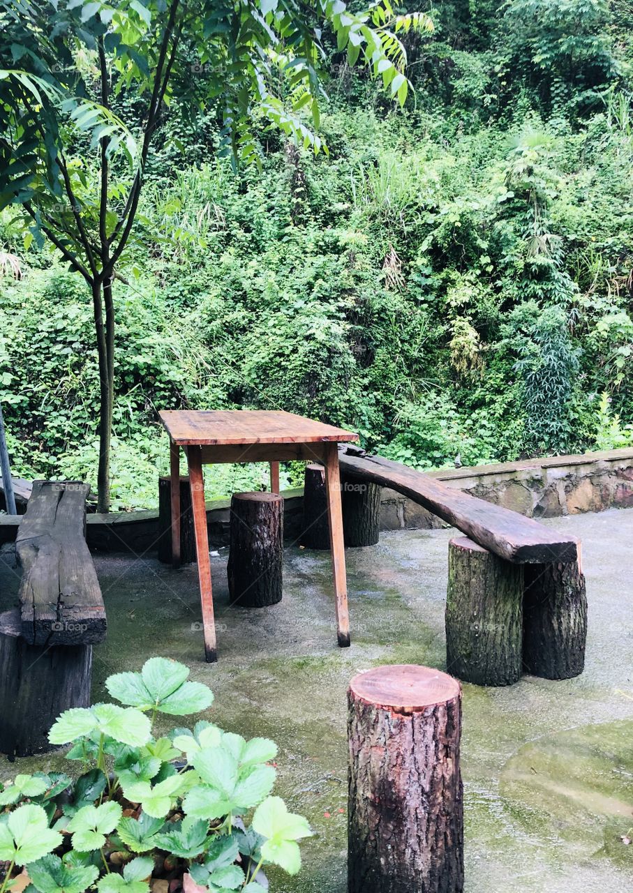 Unique dining place at rural hill top 