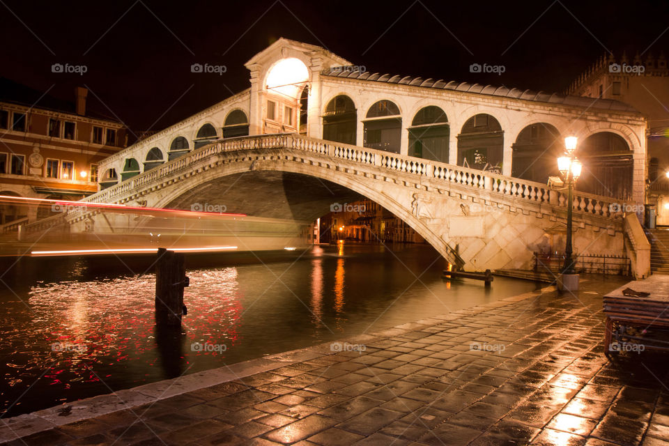 water night river bridge by danielmorman