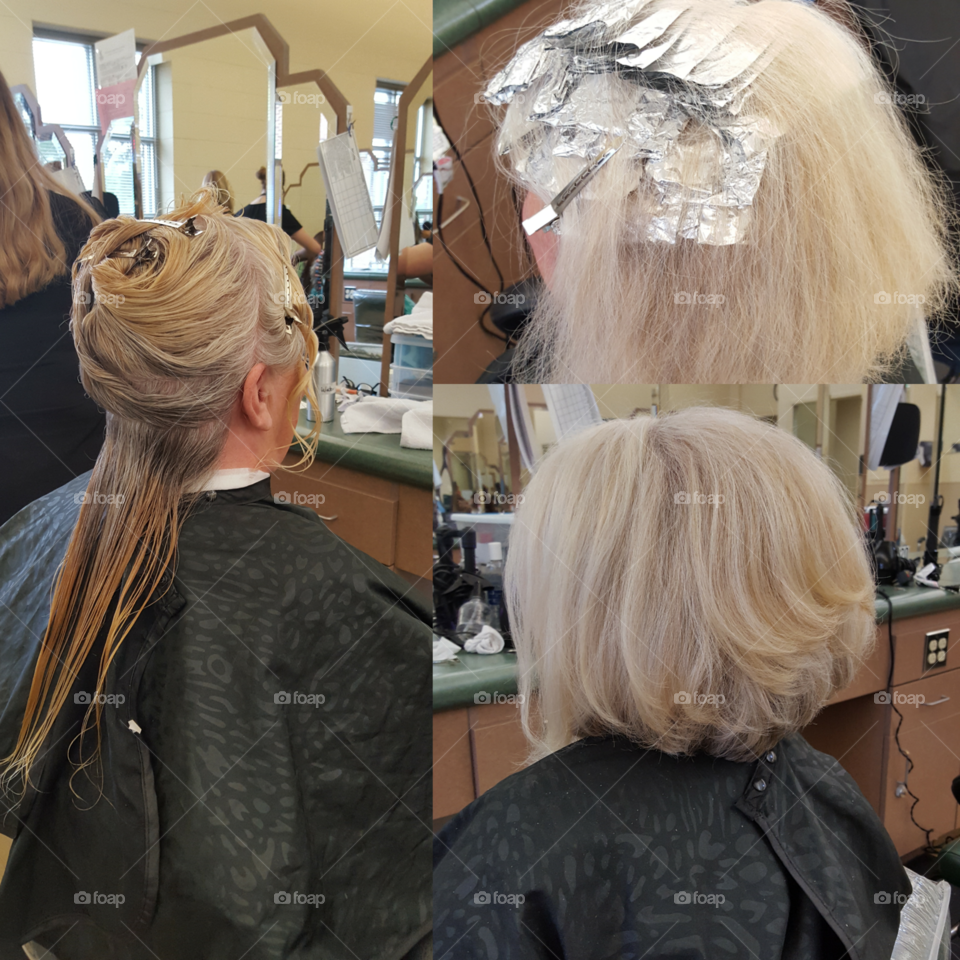 Hair by ME :) #hairtherapy #highlights #blonde #blondesdohavefun #beforeandafter #hair #shorthairdontcare #fromlongtoshort