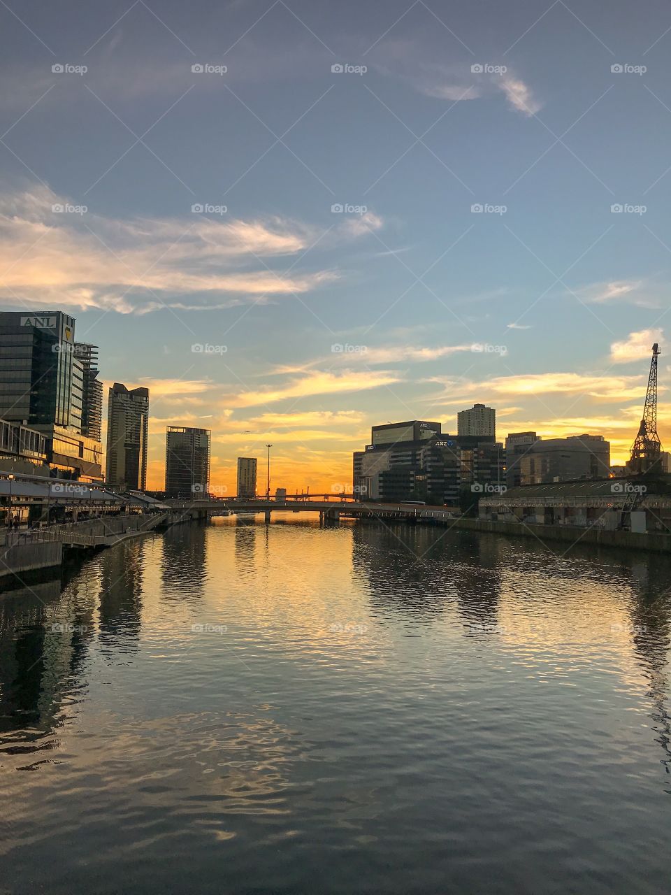 Brilliant Sunset over city of Melbourne...