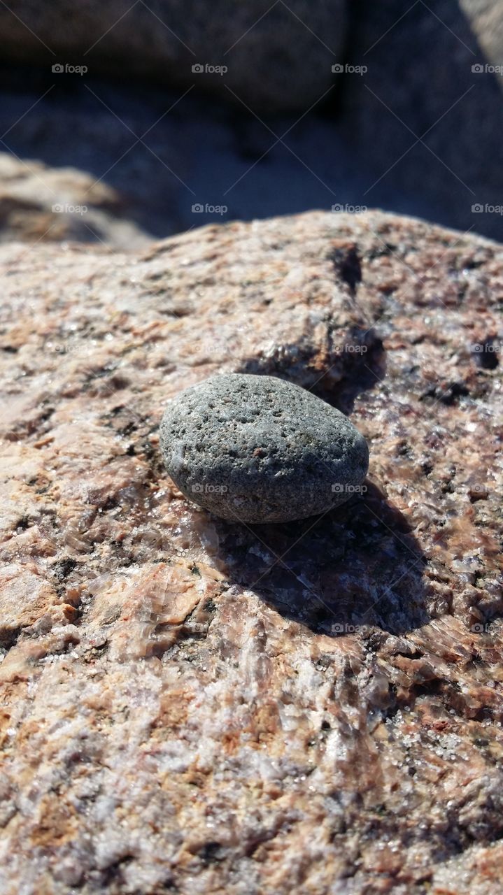 a rock on a rock