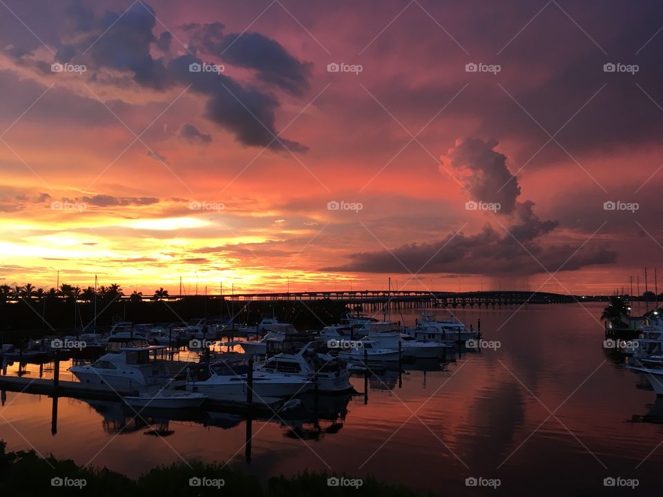 florida harbor sunset
