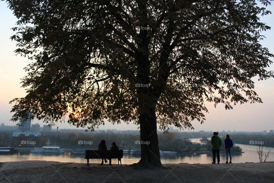 Panoramic views of the Danube and Sava rivers in Belgrade