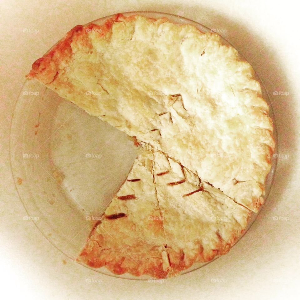 Warm homemade apple pie