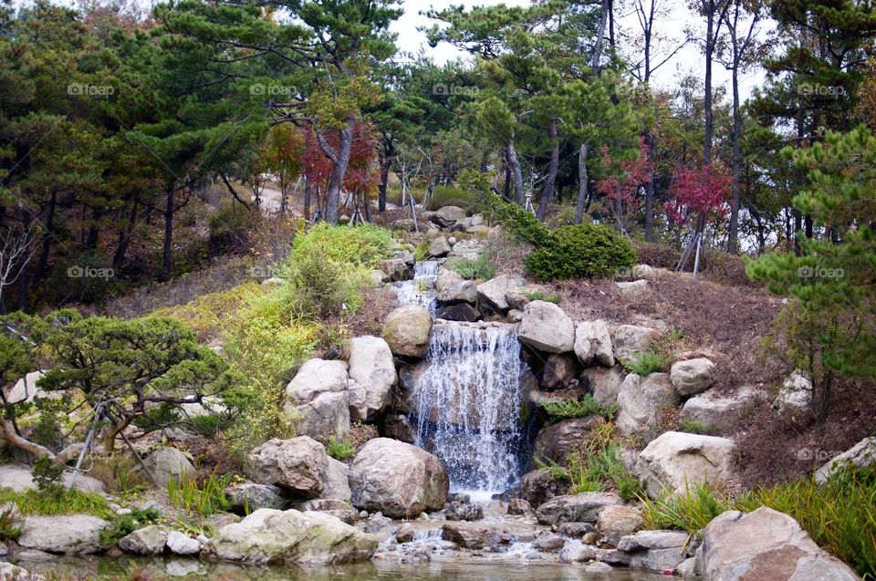 South Korea. Mini waterfall 