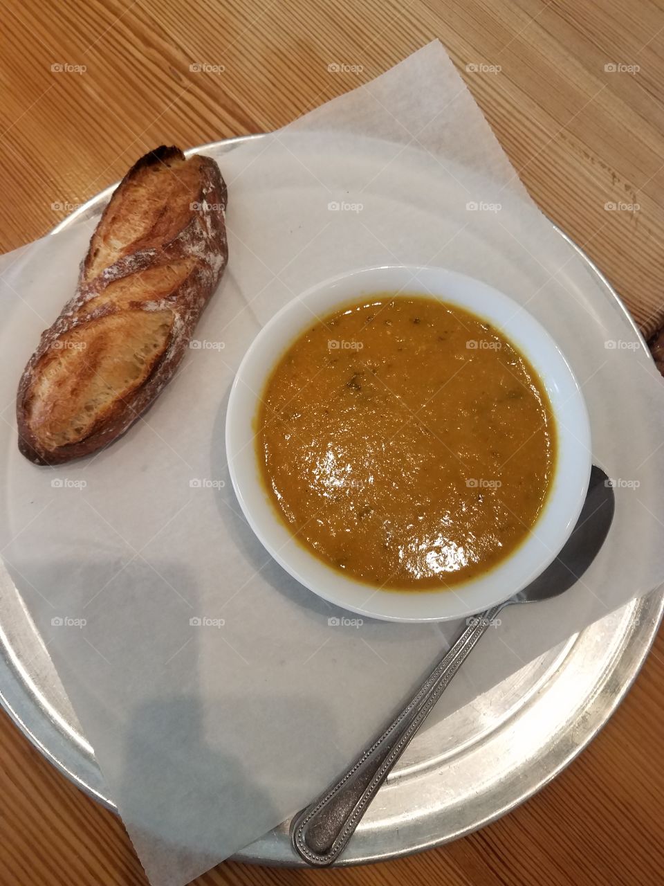 some tasty soup and bread