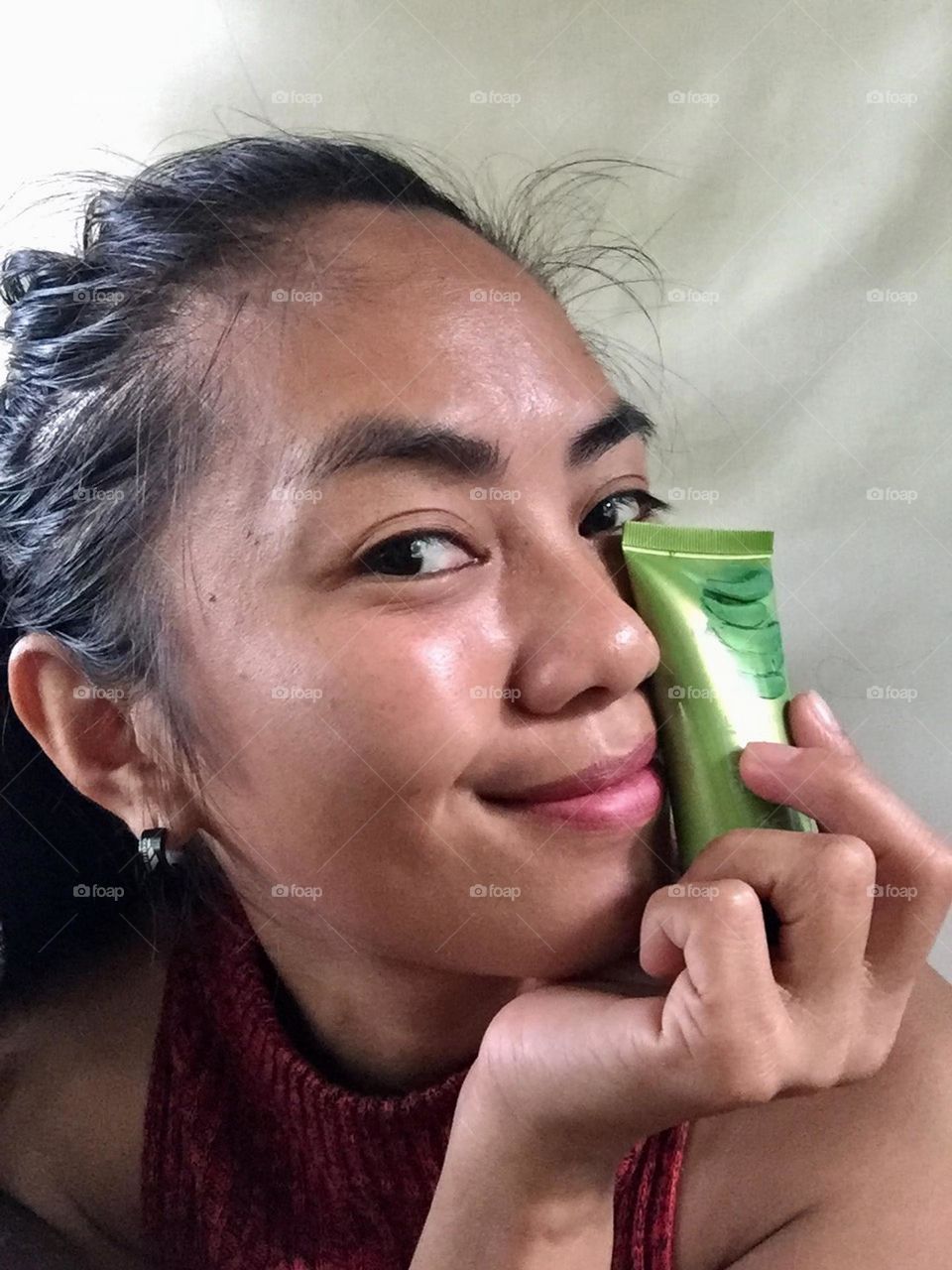 Light hearted portraits with products 