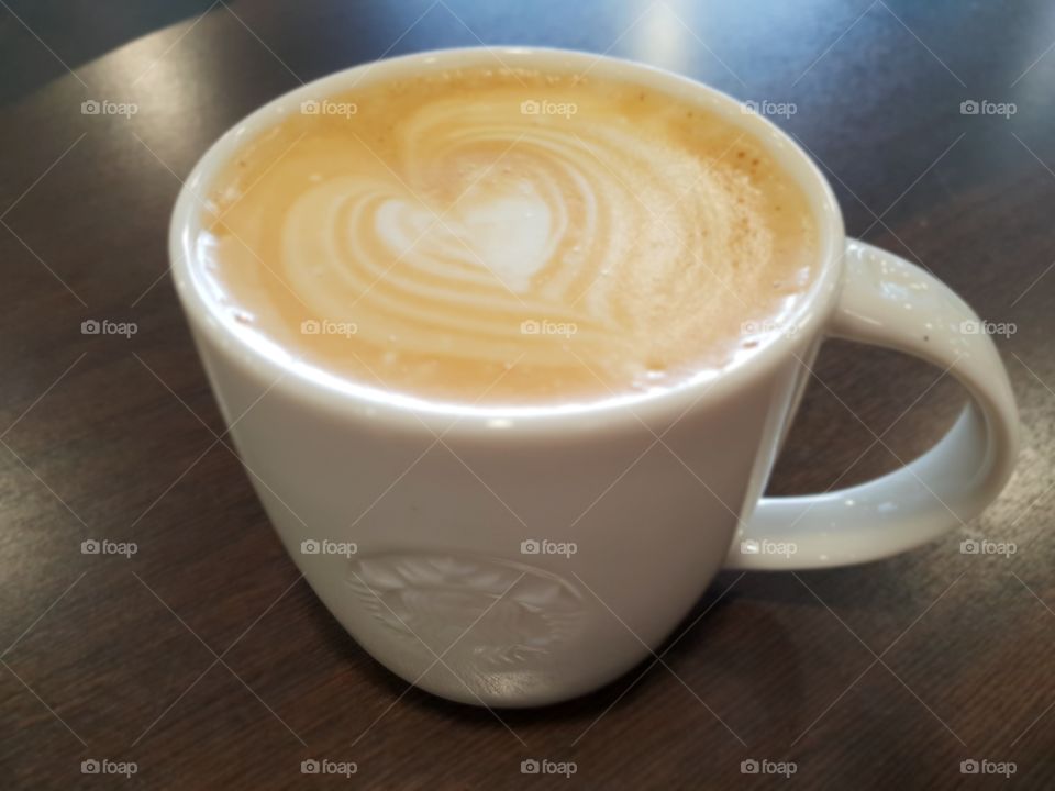 Starbucks latte coffees
