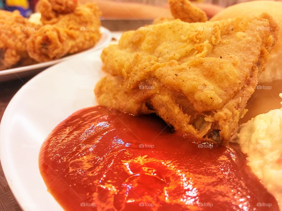 Saucy fried chicken 