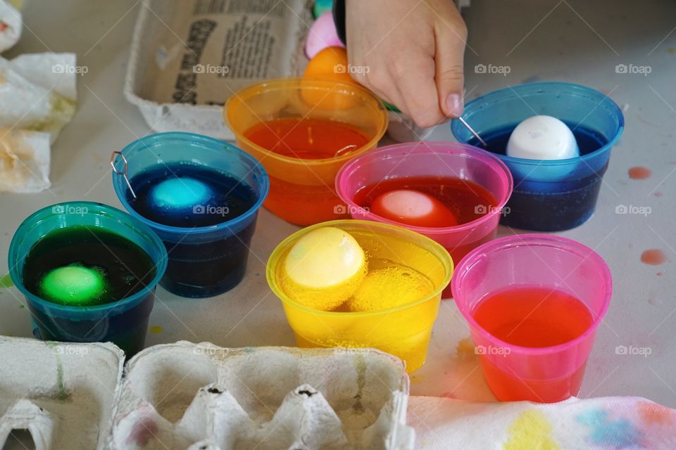 Coloring Easter Eggs