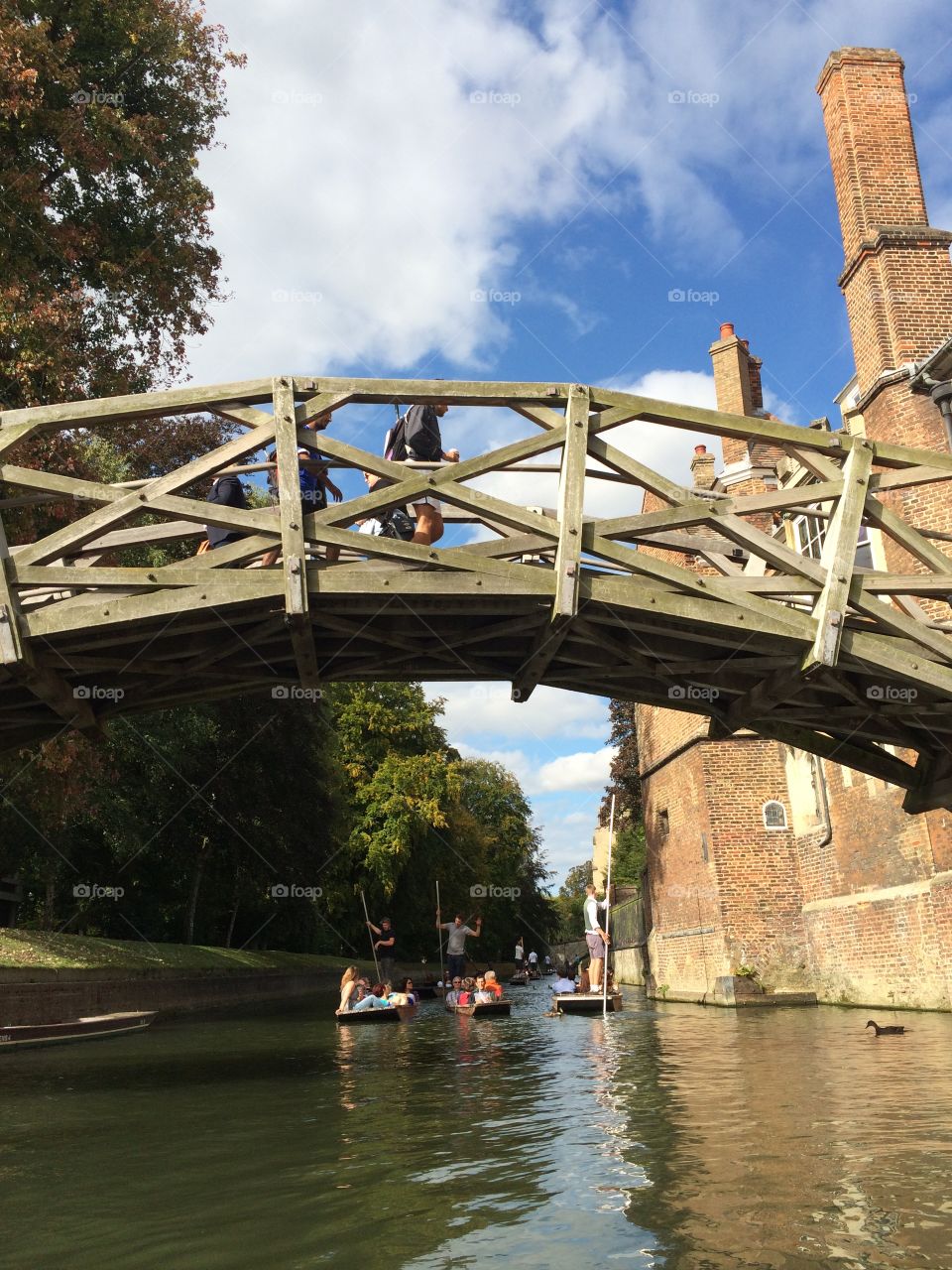 Punting down the canal
