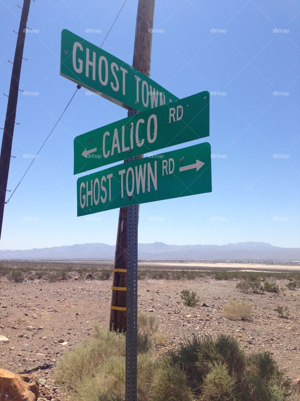 Calico ghost town sign. Calico ghost town sign on the road
