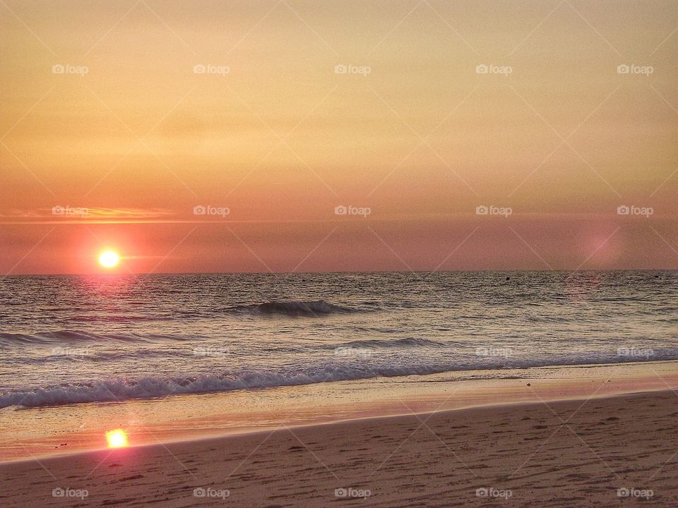 Sun reflecting over the sea