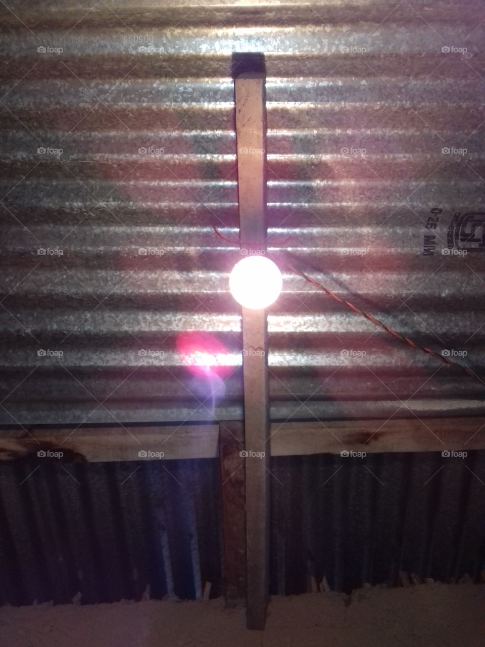 glowing LED bulb under