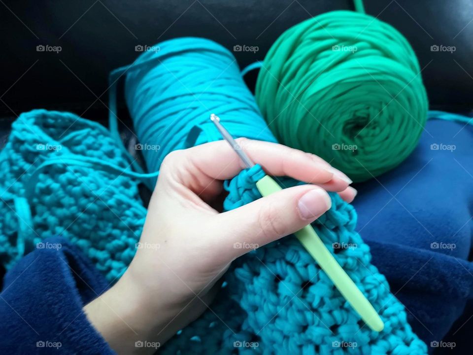 Knitting carpet