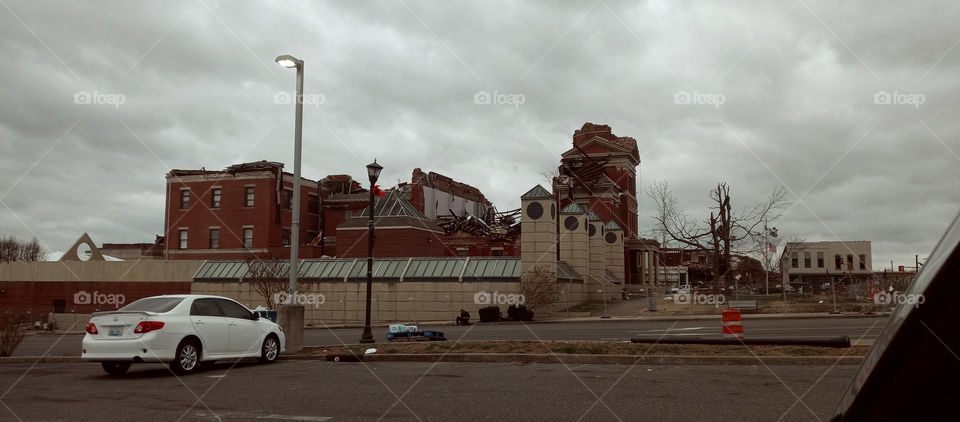 Graves County Kentucky Courthouse Tornado Destruction