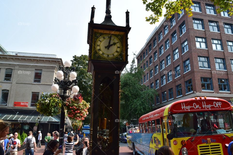 Steam Clock Gastown Vancouver in Vancouver, Canada.