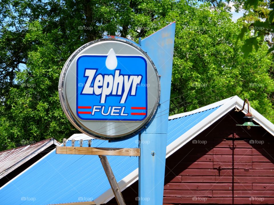 Vintage Zephyr Fuel Sign