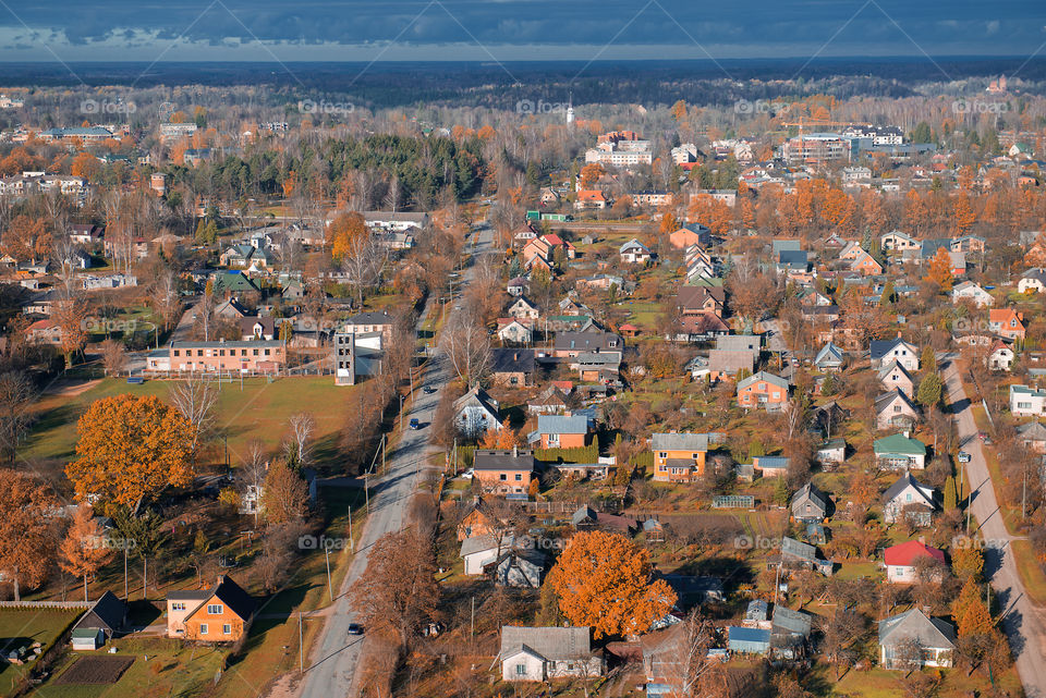 Aerial view on Sigulda, Latvia