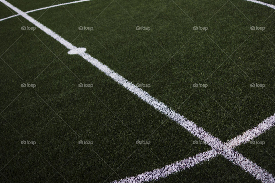 Soccer field, centre circle